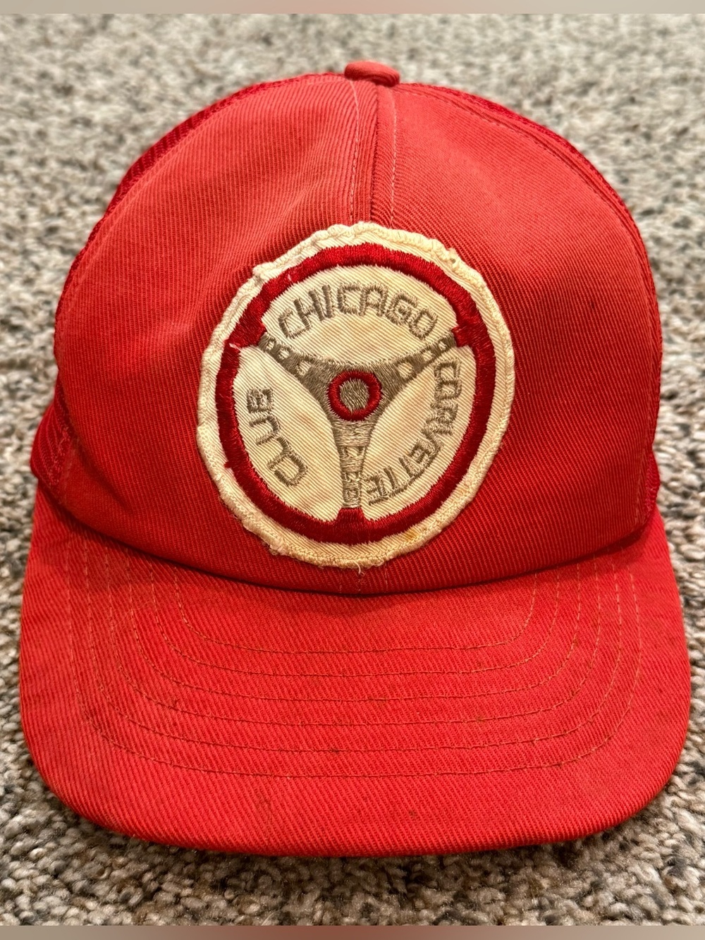🔥 Rare Vintage 70s Chicago Corvette Club Swingster Trucker Hat Corvette USA